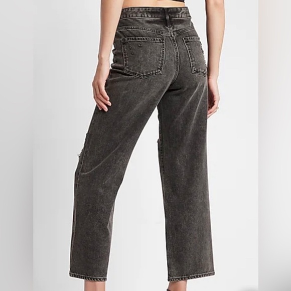 EXPRESS NWT Distressed Denim Black Jeans - Picture 5 of 7